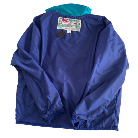 NILS Vintage Ski Jacket 1/2 Zip/Snap Pullover Hooded Windbreaker Size Large - Picture 12 of 12